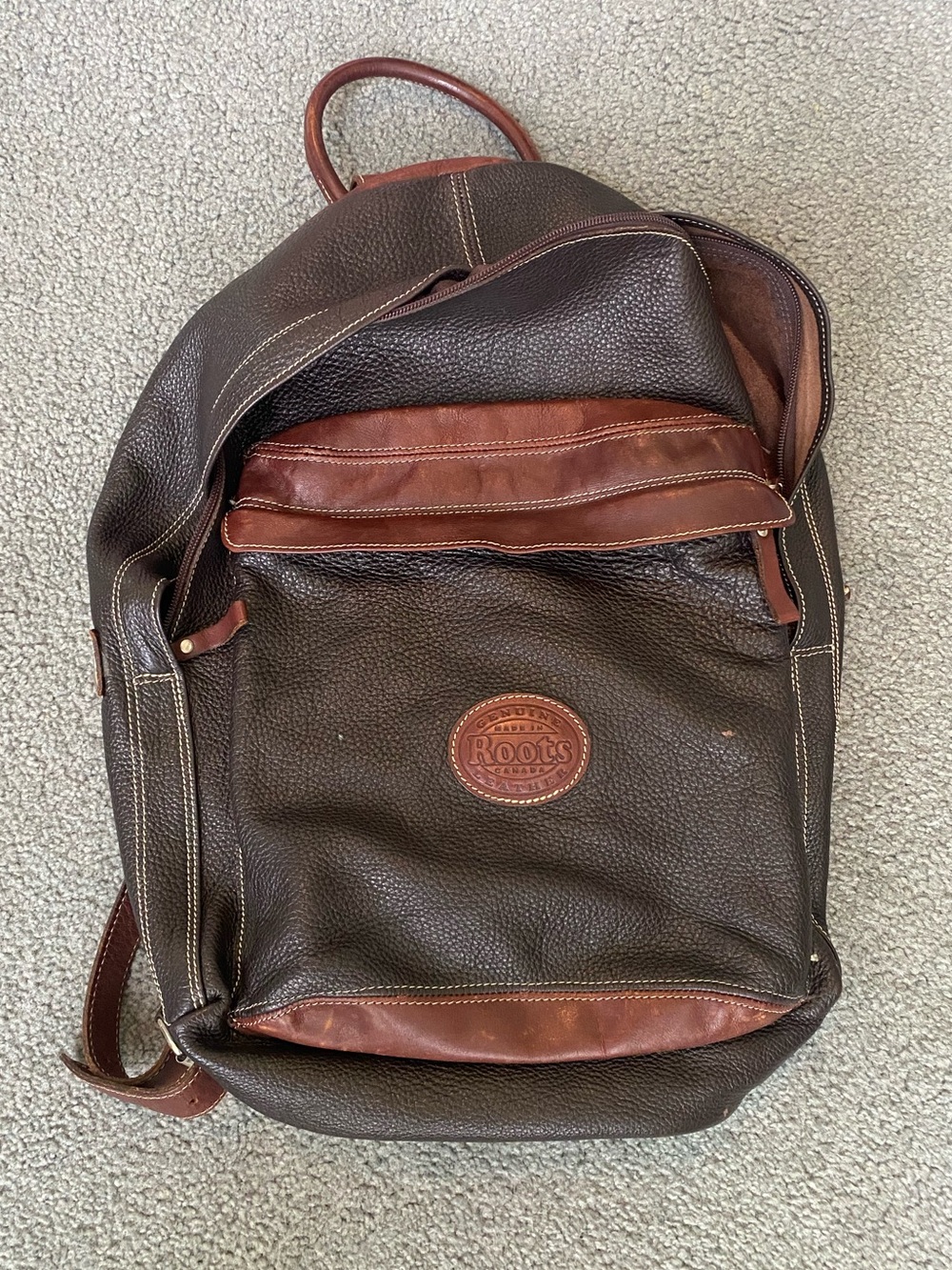 Vintage Roots Leather Backpack
